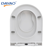 Abattant de toilette moderne pour salle de bain familiale, à fermeture lente, installation supérieure, en plastique, sièges de toilette en forme de U pour enfants
