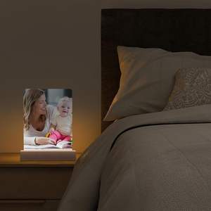 Factory Wholesale Custom LED Glass Frame 6*6inch 6*8inch Sublimation Blanks Tempered Glass Photo Frame With Light - Product Image 6