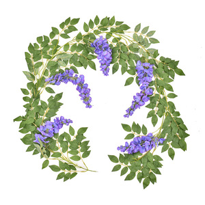 Guirlandes artificielles de glycine en soie Stupid Bird, fleurs réalistes pour décoration de mariage, couverture d'arche - Product Image 5