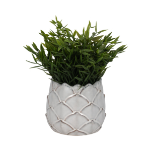 Vaso in Ceramica Rotondo Texturizzato, Fioriera in Gres per Piante da Interno ed Esterno, Decorazione per la Casa - Product Image 2