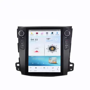 Android 10.4 "tesla tarzı dikey ekran araç dvd oynatıcı oynatıcı gps navigasyon Mitsubishi Outlander 2006-2012 için ses radyo stereo