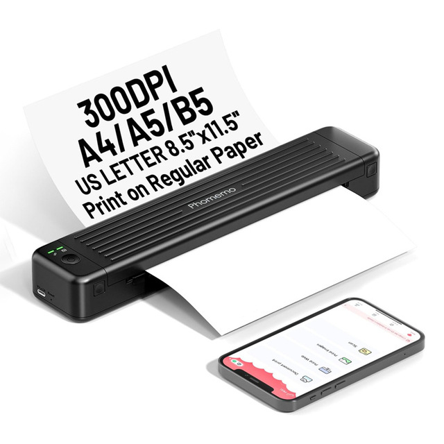 For P831 Regular Paper A4 Thermal Transfer Printer for Inkless Portable Small Office LOGO Wholesale Stock Type-C