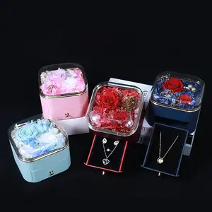 Exquisite Jewelry Gift Box Mockup Acrylic Plexiglass Storage Salesman Cases with Lock