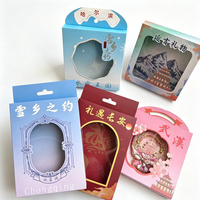 Boîtes en carton personnalisées avec fenêtre en PVC pour aimants de réfrigérateur et cadeaux souvenirs culturels