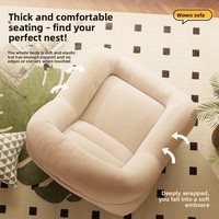 Fauteuil pouf personnalisable en gros pour usine, petit canapé moderne, nid douillet en tissu Tatami, siège individuel, utilisation multi-espaces