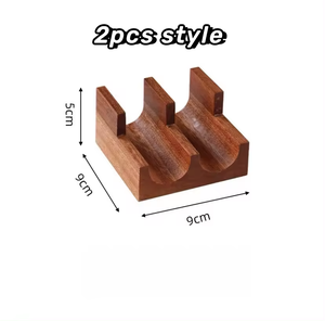 Porte-taco en bois <span class=keywords><strong>de</strong></span> <span class=keywords><strong>noyer</strong></span> Temaki avec logo personnalisé Support en bois - Product Image 2