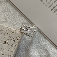 Ada Jewelry Anillos de Plata 925 al por Mayor, Anillo Tejido Multicapa Estilo Coreano de Plata Esterlina