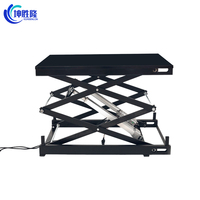 Plateforme élévatrice à ciseaux électrique double moteur double couche 750*350mm, charge 40KG, plage de levage 160-1005mm