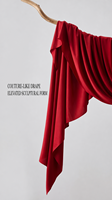 Rideaux de plafond et de scène décoratifs en soie de lait extensible rouge bordeaux, style campagnard américain, pour mariages, hôtels et décors de fond