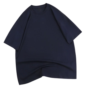 T-shirt unisexe surdimensionné à épaules tombantes en coton 100% 250 g/m², motif uni, tissu tricoté vierge, style streetwear - Product Image 2