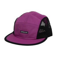 OEM impermeable cinco 5 paneles 5 paneles sombrero Snapback correr ciclismo gorra sin estructura, personalizado campamento Camping Camper Nylon malla gorra sombrero