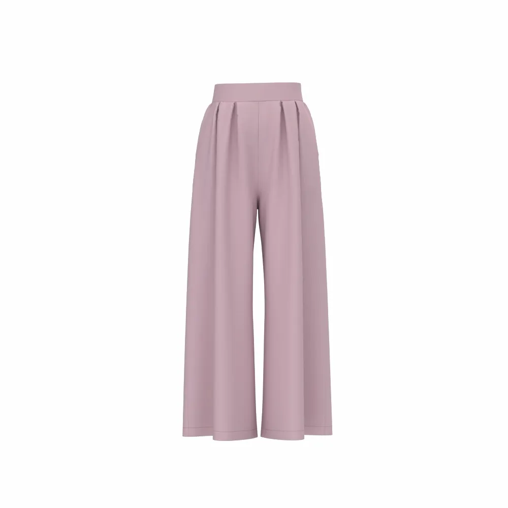 Hot Sale New Design Fashion Rayon Cotton Crepe Casual Women Long Pants