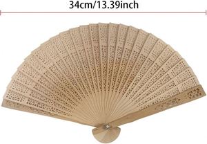 Ventilador de mano de madera personalizado de bambú y sándalo, tallado a medida, recuerdos para invitados de boda, venta al por mayor, gran éxito de ventas - Product Image 2