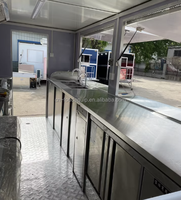 Remorque alimentaire motorisée entièrement équipée en fibre de verre et acier inoxydable 304, cuisine mobile, camion à café, vente de snacks de rue, 220V