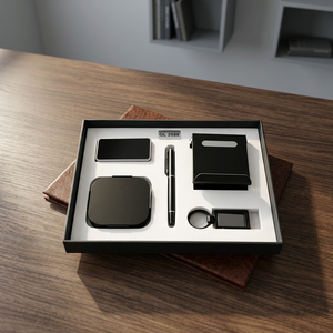 Kit de Bienvenida Elite Workspace Utilities 5 en 1, Bolígrafo Profesional de Rodillo Suave, Soporte de Escritorio de Cuero Genuino/PU, Posavasos - Product Image 6