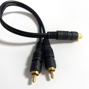 สายแยกเสียง RCA แบบ Y 1 ตัวเมียเป็น 2 ตัวผู้ สำหรับเครื่องเสียงติดรถยนต์ สายแยกเสียงแบบ Y สายเชื่อมต่อเสียงสเตอริโอ PVC - Product Image 3