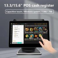 13,3 Pantalla táctil dual de 15,6 pulgadas Sistema POS todo en uno Dispositivo de caja registradora Máquina POS Terminal de pago NFC para tienda minorista
