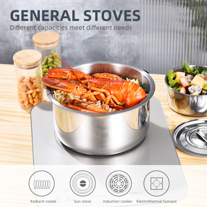 Olla Redonda de Acero Inoxidable 410 con Logotipo Personalizado Yuedisi, Juego de Ollas de Cinco Piezas con Tapa para Cocinar - Product Image 4