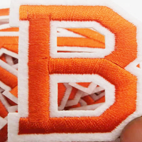Serviette Brodé Tissu Applique Tissu Alphabet Vêtements Broderie Applique Brodé Serviette Anglais Lettre Broderie Patch