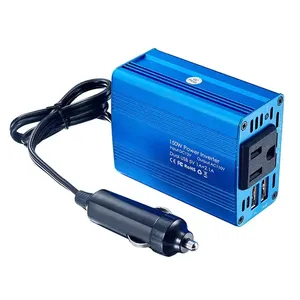 High Efficiency 150W Solar Power Inverter Dual USB Converter 12V Battery Backup Charger for Car