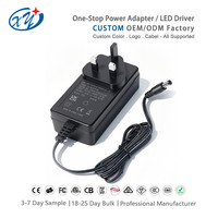 Adaptateur secteur AC/DC avec prise britannique 12V 5A 60W, alimentation murale certifiée CE UKCA FCC, logo personnalisé d'usine OEM