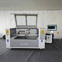 Système de découpe hybride à double tête laser LM-1390FC pour acier inoxydable, acier au carbone, acrylique, bois, publicité, traitement haute efficacité