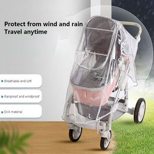 Prezzo di fabbrica accessorio traspirante trasparente morbido passeggino parapioggia - Product Image 3