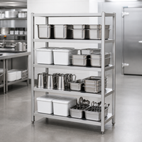 Étagère flottante en acier inoxydable sur mesure avec rangement mural pour cuisine commerciale, restaurant et hôtel