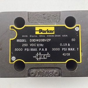 Válvula de Control Parker D3DW20BVZP 250 VCC 5000 PSI Máx. P A B 3000 PSI Máx. T Tipo Aguja - Product Image 1