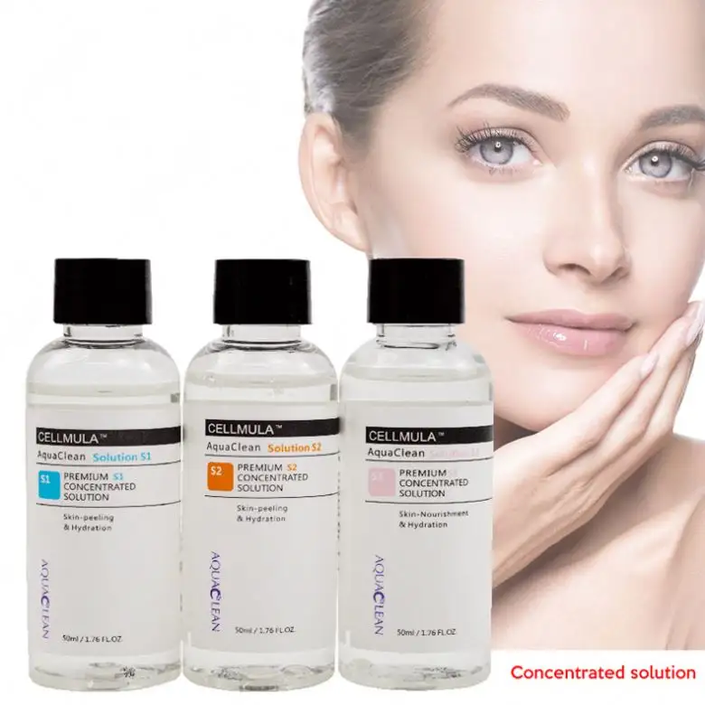 Hydra Aqua Clean Dermabrasion Solutions pour le visage Bouteille de sérum pour le visage