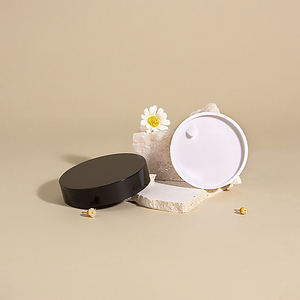 Pot cosmétique transparent de 15g 30ml, pot vide injectable, bouchon noir, pot de maquillage pour correcteur, pot rond en PET pour cosmétiques - Product Image 2