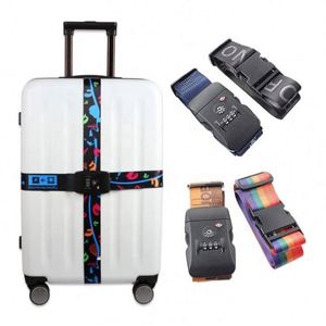 2024 Custom Logo TSA Backpack Adjustable Luggage Belt Quality Travel Bag Accessory Featuring Sublimation Webbing Bag Accessory - Product Image 6