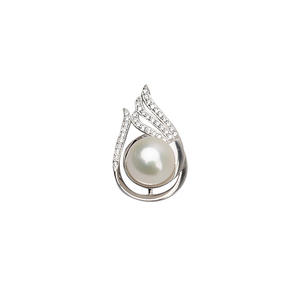 S925 Silver Pendant with Large DIY Semi-Finished Pearl <b>Jewelry</b> <b>Tray</b> 801 Women's Simple Head Pendant with Pearl Charms - Product Image 5