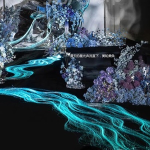 Lampe LED à <span class=keywords><strong>fibre</strong></span> <span class=keywords><strong>optique</strong></span> personnalisée, indice de protection IP33, télécommande, intensité variable, température de couleur multiple, décoration de mariage, lumière cascade fluide haute performance - Product Image 2