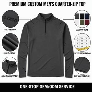 Sweat-shirt pour homme à col montant imprimé sur mesure, pour le sport en plein air, la course à pied, la remise en forme, l'entraînement, coupe ajustée, respirant, imperméable - Product Image 3