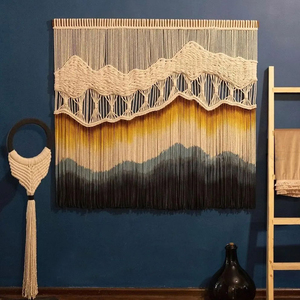Nouveau fil de coton décoration murale teint à la main macramé tissé tenture murale <span class=keywords><strong>tapisserie</strong></span> ou hôtel maison séjour salon - Product Image 2