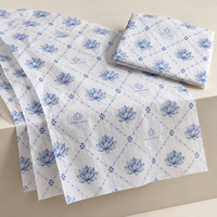 Kertas Tisu Logo Rangkaian Bunga Lotus Berlian 17gsm 50x70cm Lembaran Putih untuk Kemasan Hadiah Pakaian Sepatu