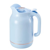 PINKAH Termo de Doble Pared con Aislamiento al Vacío, Jarra de Vidrio de 1.5L/50oz con Tapa de Plástico y Aguja de Temperatura