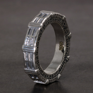 จริง925เงินสเตอร์ลิงแหวน Stargate สำหรับแฟนๆอุปกรณ์การขนส่งขนาดใหญ่ในสิ่งที่คนแปลกหน้าทีวีแสดงคอสเพลย์ของขวัญคริสต์มาส - Product Image 1