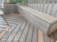 Planches de terrasse en composite WPC à emboutissage 3D, anti-décoloration, résistantes aux rayures, pour terrasse extérieure