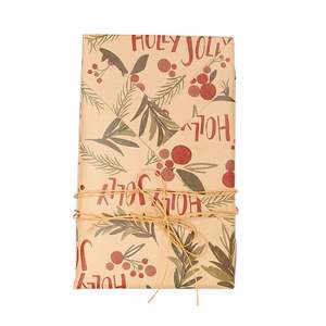 Alta calidad al por mayor 80g 43*300cm Navidad Kraft papel de embalaje de regalo de lujo papel de regalo - Product Image 6