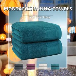Juego de Toallas de Sauna Montafox de 2 Piezas, 180x90cm, Felpa, 100% Algodón, Absorbentes, Acogedoras, Suaves, de Color Liso, para Baño y Ducha - Product Image 2