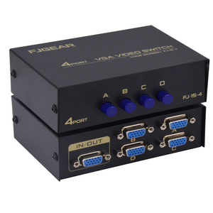 FJ 4พอร์ต VGA Switch 4X1 D-Sub 1920x1080จอมอนิเตอร์จอกว้างแชร์อุปกรณ์ - Product Image 3