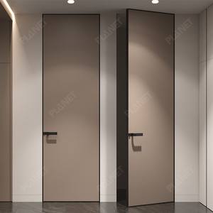 Precio más bajo Interior de madera sin marco Puerta interior silenciosa Puertas de madera maciza invisibles secretas sin marco para <span class=keywords><strong>mi</strong></span> casa - Product Image 1