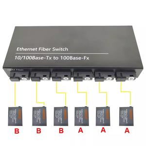 POE 输入和 POE 输出 12/24/48V 1-6 端口 10/100/1000M 单模 2 个 RJ45 和 6 个 SC 光纤端口 快速以太网交换机转换器 PCB - Product Image 1