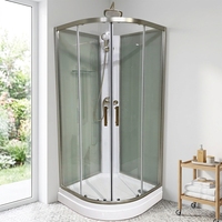 Cabine de douche coulissante en verre, résistante à la rouille et à l'eau, pour salles de bain duplex