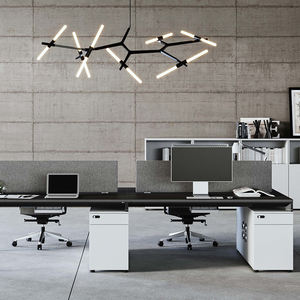 Mobilier de bureau moderne noir Travailleurs modulaires Système de poste de travail pour 2 4 6 8 personnes - Product Image 5