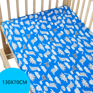 Ensemble de draps de lit bébé en coton biologique GOTS à impression numérique personnalisée, 130*70 cm, drap de lit pour <span class=keywords><strong>nouveau</strong></span>-<span class=keywords><strong>né</strong></span>, 400TC, toutes saisons - Product Image 3