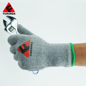 Guantes de Jardinería de Algodón Gris con Puntos de PVC Azules FURUNDA FRD0731 Sin Silicona Antideslizantes y Resistentes al Desgaste - Product Image 5