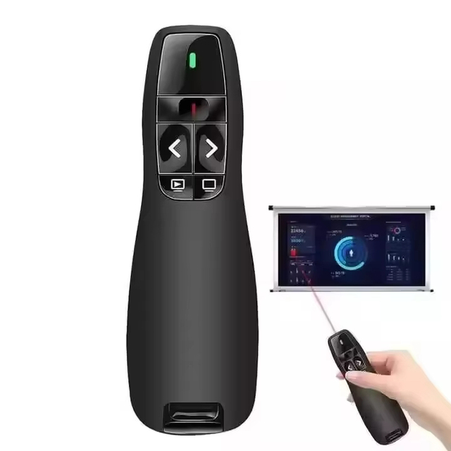Wireless PPT Presenter Laser Pointer Remote Control Pen R400 PowerPoint 2.4GHz USB Receiver Presentation Remote for Pc